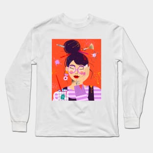 Arty Lady Long Sleeve T-Shirt